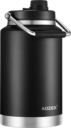 1 Gallon Insulated Sports Water Bottle - 128 oz Large Metal Jug for Camping, Stainless Steel Flask