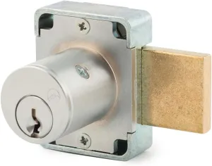 100DR Deadbolt Lock | 7/8” Chrome Key US26D | NATL KA915 Easily Rekeyable Cabinet Door Lock, Keyed Alike | Grade 1 Door Locks with Keys | Deadbolt Cabinet Locks | Cabinet Lock for Doors