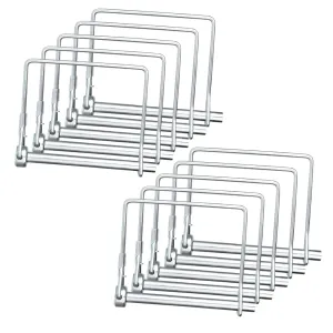 10Pcs Trailer Coupler Pin 1/4-Inch Diameter x 4-Inch Long(6.3mmx100mm),Safety Trailer Hitch Pin,Heavy-Duty PTO Shaft Trailer Hitch Pin Lock,Lawn Mower Hitch Pin Quick Release Wire Locking Pin