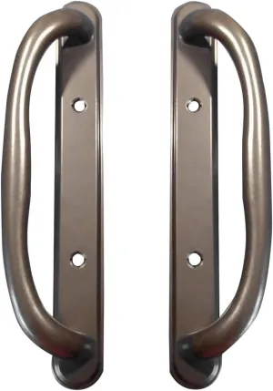 10" Olympus Sliding Patio Glass Non-Keyed Dummy Handle Set Replacement - Fits 3-15/16" inches Hole Spacing, and 1-1/4" to 2-1/4" Door Thickness - No Latch (Bronze)