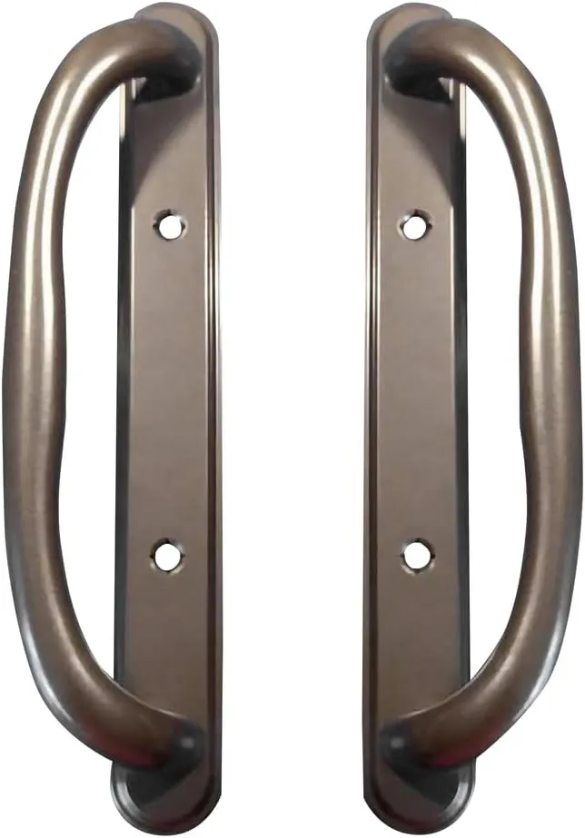 10" Olympus Sliding Patio Glass Non-Keyed Dummy Handle Set Replacement - Fits 3-15/16" inches Hole Spacing, and 1-1/4" to 2-1/4" Door Thickness - No Latch (Bronze)