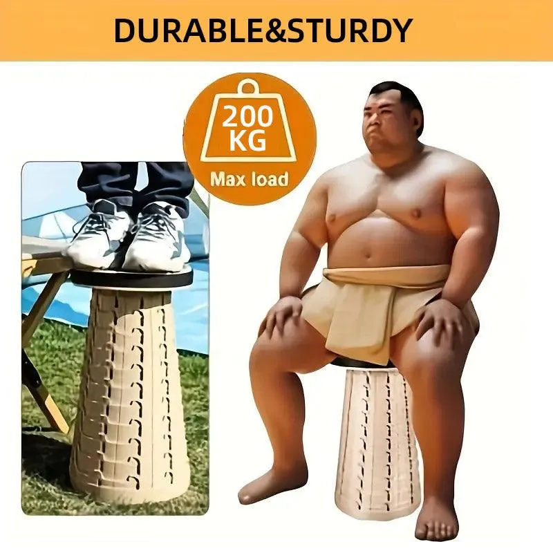 12 Tier Folding Portable Stool Adjustable Retractable Travel Outdoor Chair