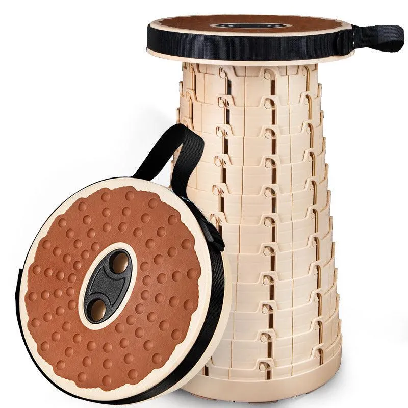 12 Tier Folding Portable Stool Adjustable Retractable Travel Outdoor Chair