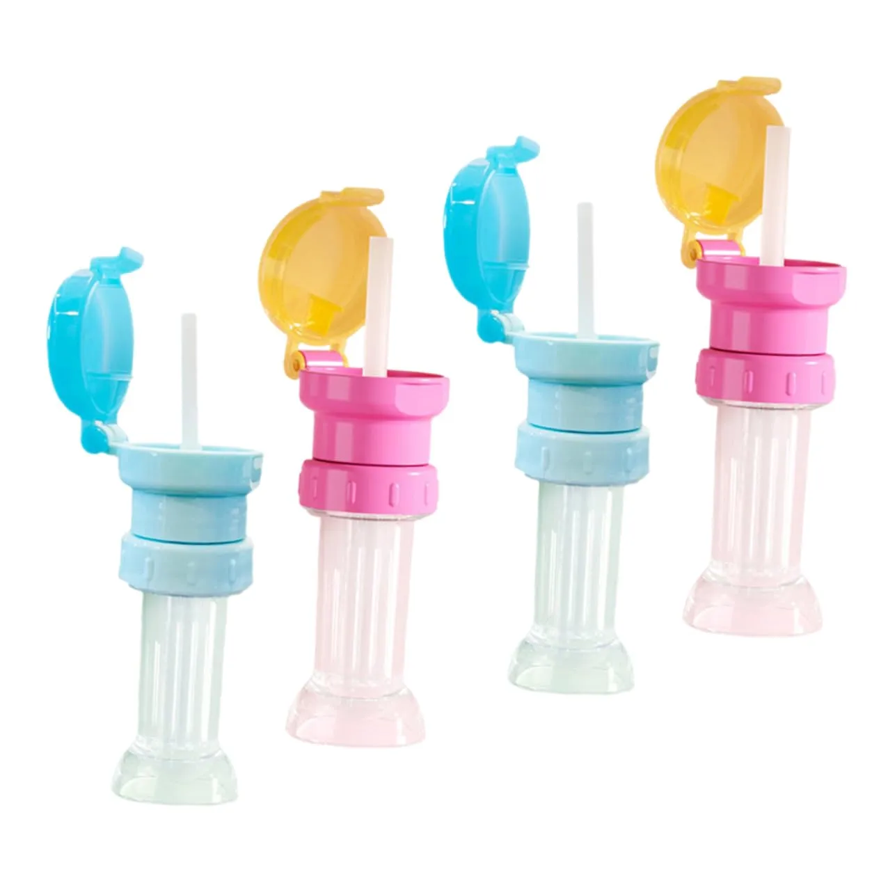 12pcs Water Bottle Tops for Toddlers Straw Caps for Boy Girl Detachable Water Bottle Adapters with Bright Colors Safe Easy to Use
