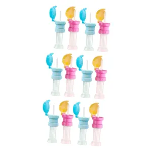 12pcs Water Bottle Tops for Toddlers Straw Caps for Boy Girl Detachable Water Bottle Adapters with Bright Colors Safe Easy to Use