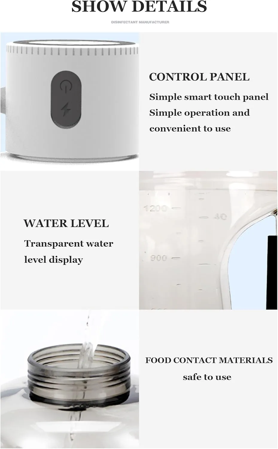 1.5L Sports Hydrogen Water Bottle, Large Capacity Water Bottle, Detachable and Portable Hydrogen Water Generator, Reduce Fatigue and Restore Physical Strength