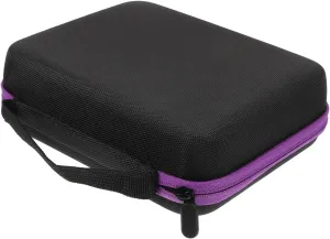 1Pc Essential Oil Storage Bag Portable Organizer Case for Bottles Durable Design Protects From Sunlight Leakage Stylish Purple Color for Home Travel