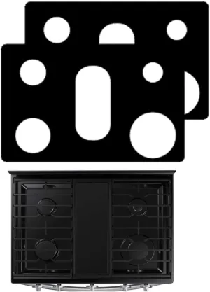 2 Pack Stove Protector For 30inch SamSung Stovetop Gas Range Cooktop Liner NX60A6111 NX60A6311 NX60A6511 NX60A6611 NX60A6711 NX60A6751