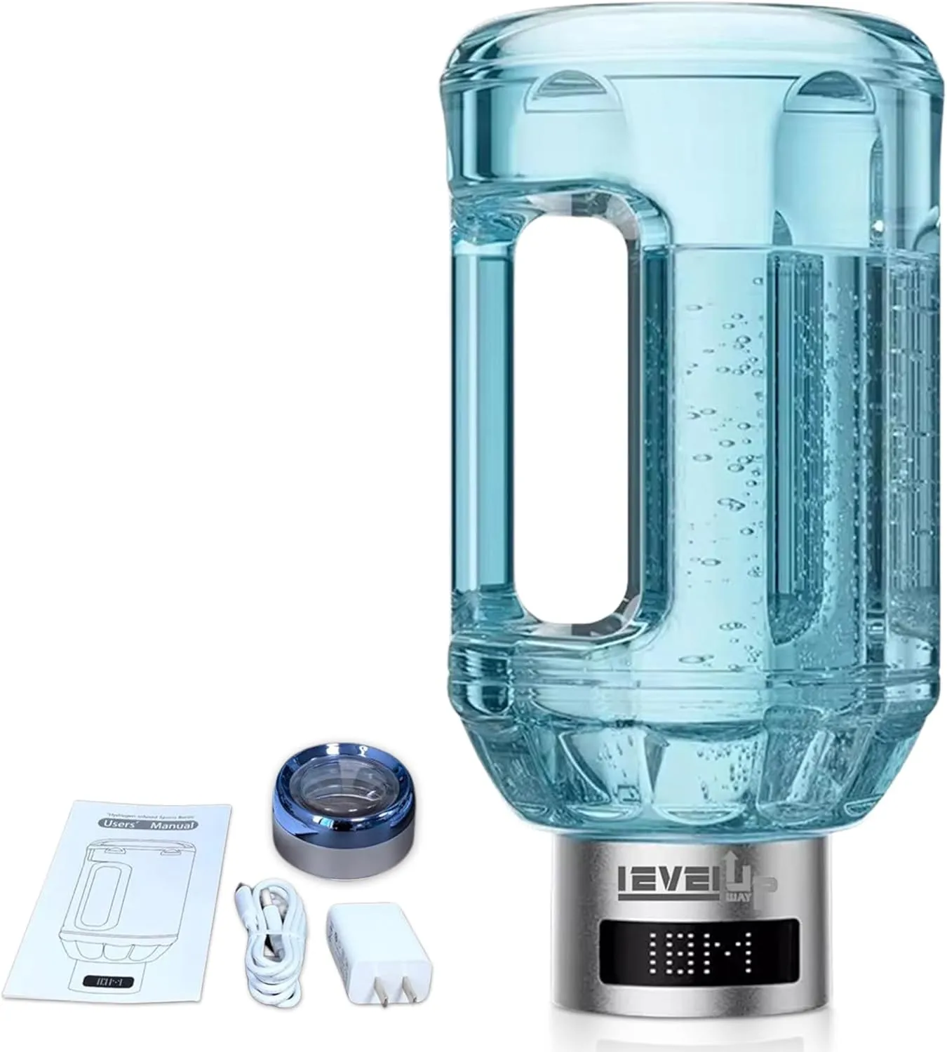 2025 Hydrogen Water Bottle Jug – Portable Hydrogen Water Generator with Digital Display – Up To 4000PPB - 51oz Capacity – Premium Hydration Solution for Home, Office & Gym
