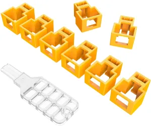 20PCS RJ45 Network Cable Lock with 1 Key,RJ45 Network Cable Lock Lockable Ethernet Cable,Super Category 5 Category 6 Category 7 Patchcord Lock for Standard RJ45 Modular Plugs（Yellow）