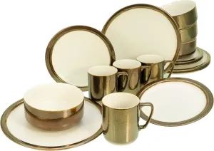 23589 Modern Industrial Series 16-Piece Crockery Set White
