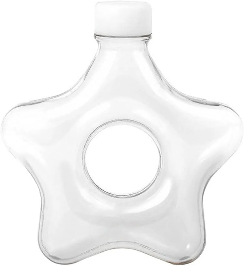 24oz Star Water Bottle, BPA Free, Wristband Water Bottle,for Travel Sports Camping Gym Outdoor (White)