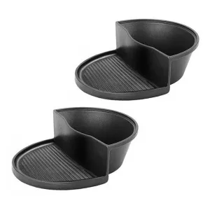 2PC 2 in 1 Cast Iron Ribbed Fry Pan Skillet Griddle BBQ and Steamboat Hot Pot