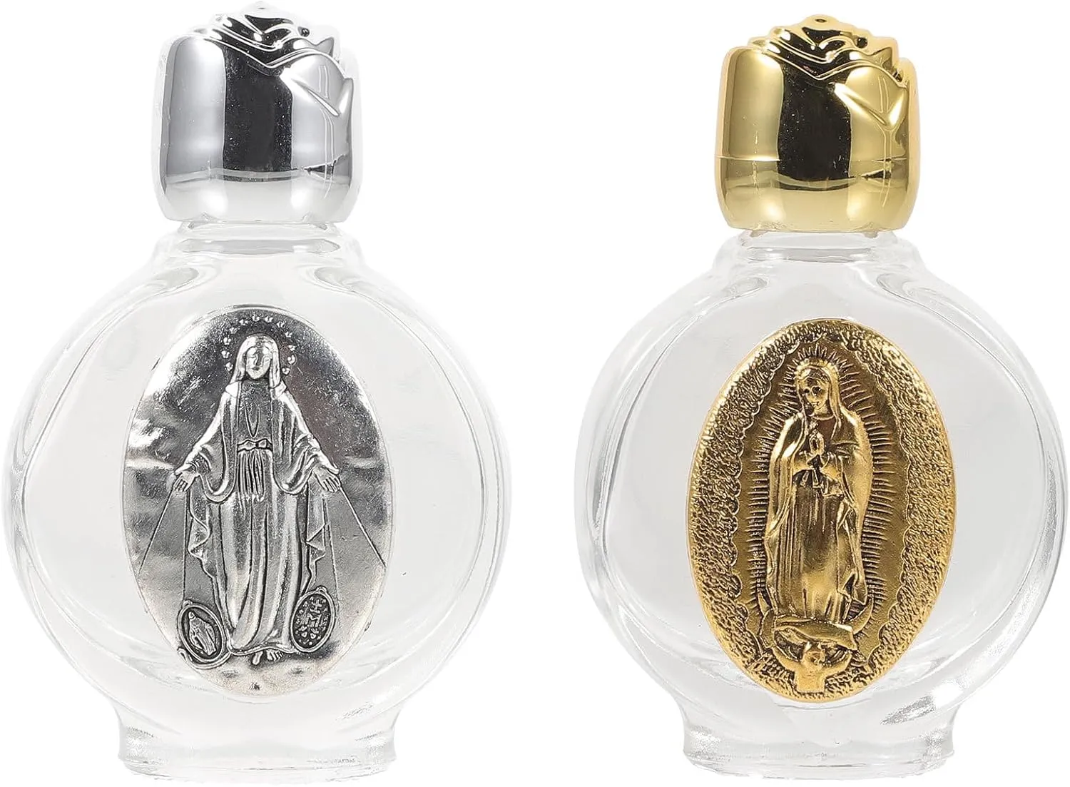 2pcs Glass Holy Water Bottle, Decorative Bottles Holy Water Container, Religious Empty Oil Containers for Catholic Christian Party Church