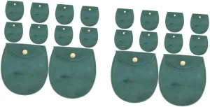 2sets Thick Fabric Watch Storage Pouch for Travel Portable Watch Bag with Snap Button Closure 10pcs*2