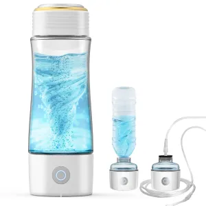 3 in 1 Hydrogen Water Bottle with Inhalation Function, 2300 PPB Hydro Hydrogen Water Bottle Generator Hydrogen Water Machine Ionizer with SPE/PEM Technology