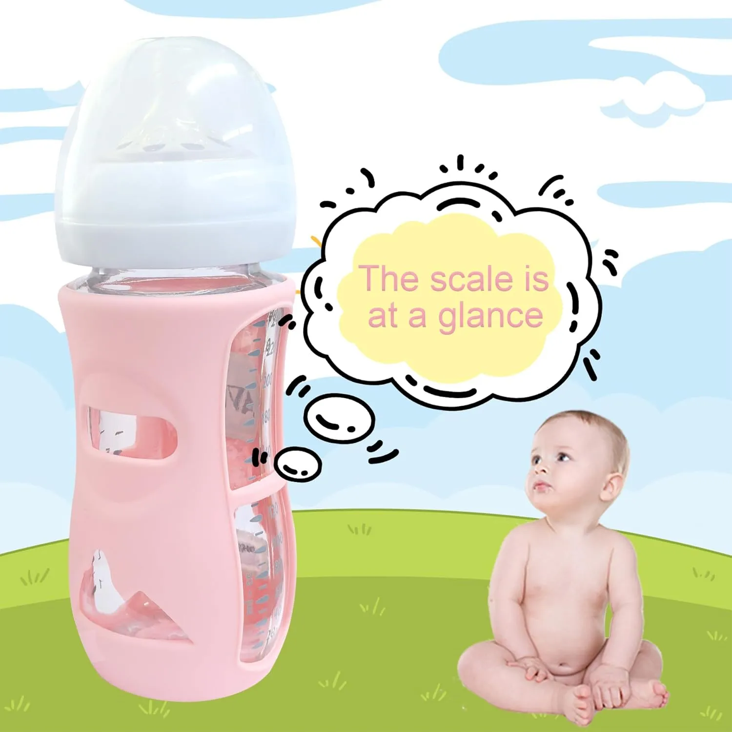 3 Pack Glass Baby Bottle Sleeve for Philips Avent Glass Bottles, Anti Breakage Bottle Holder for Baby for Philips Avent Glass Bottle 8 oz (3, Pink   Purple   Beige, 8 oz)