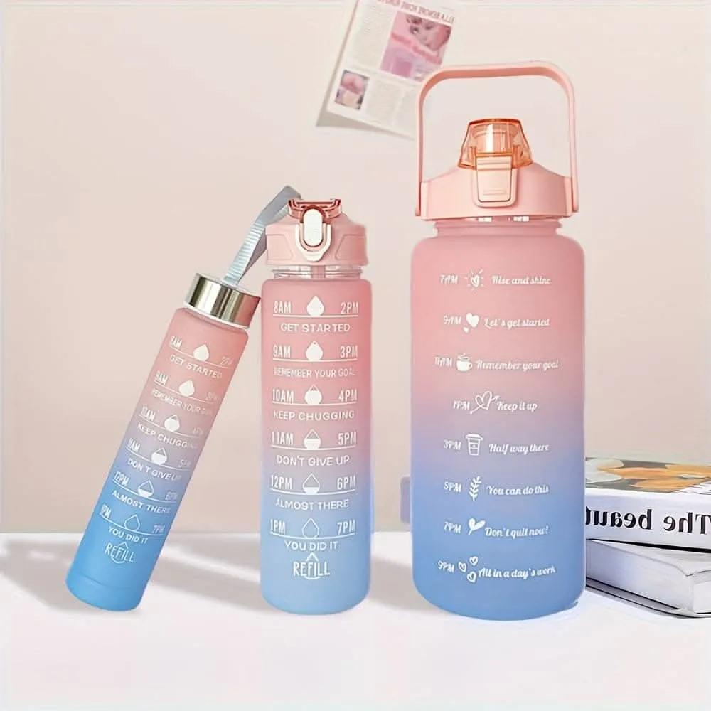 3-Piece BPA-Free Inspirational Water Bottle Set
