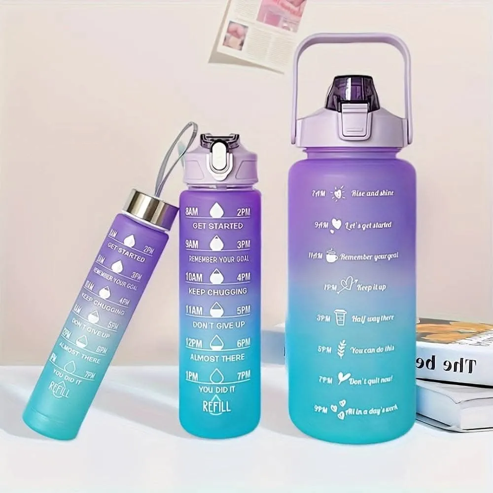 3-Piece BPA-Free Inspirational Water Bottle Set