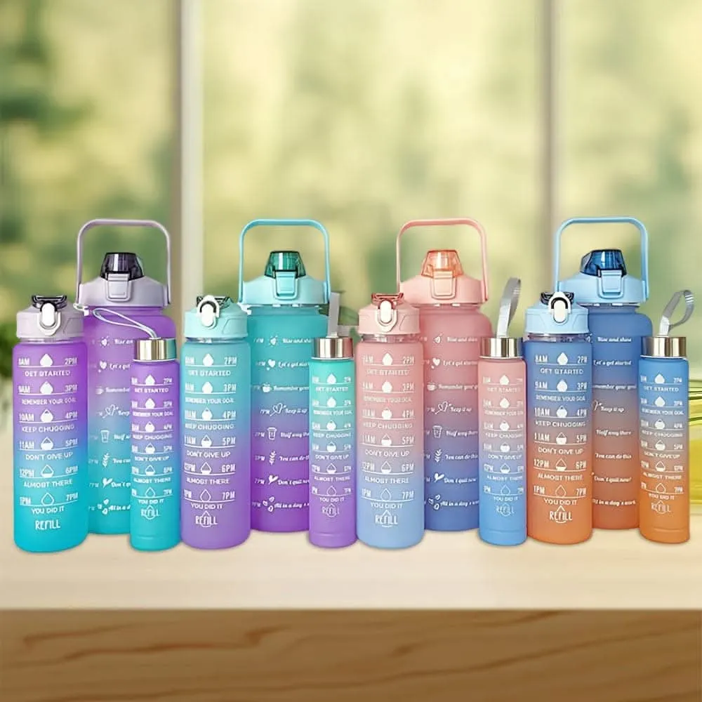 3-Piece BPA-Free Inspirational Water Bottle Set