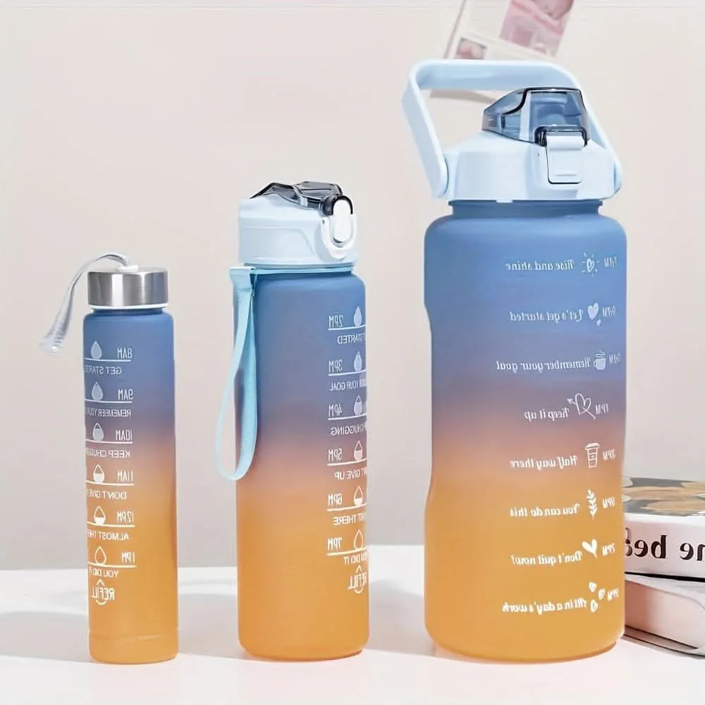 3-Piece BPA-Free Inspirational Water Bottle Set