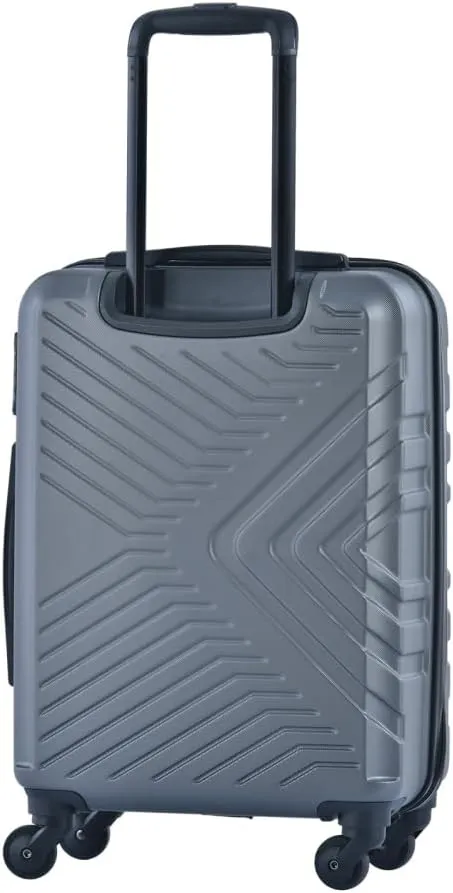 3-Piece Luggage Set (20/24/28 Inch) - ABS Lightweight Hard Shell Suitcases with Spinner Wheels, Lock & 2 Hooks - Carry-On & Checked Luggage for Travel (Gray   ABS)