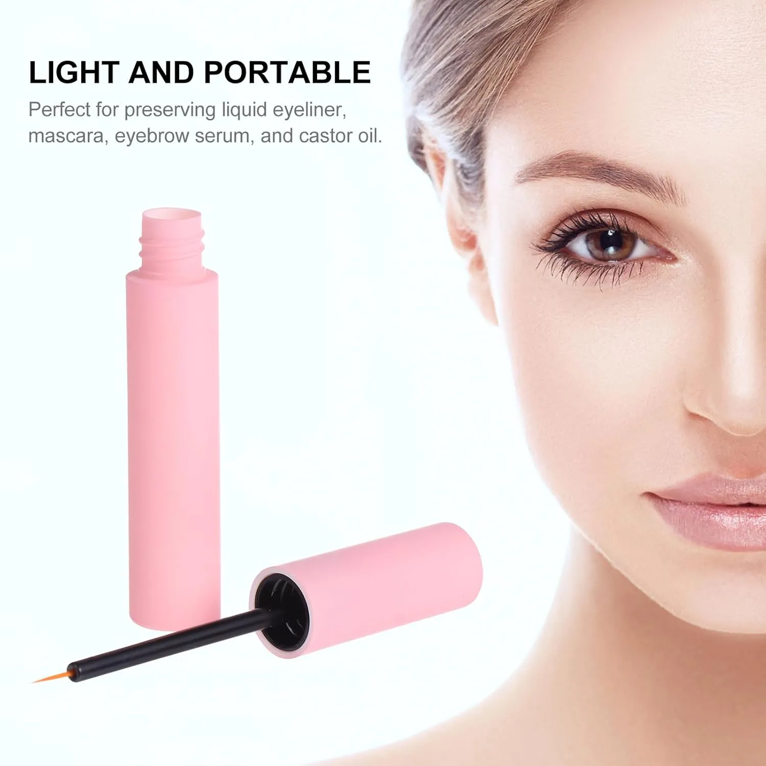 30 Pcs Plastic Empty Eyeliner Tube Refillable Oil Eye Gloss Tube Bottle Extension Container DIY Makeup Tool