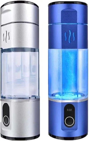 300ml Hydrogen Rich Water Bottle, Alkaline Generator, Portable Healthy Cup, USB Rechargeable Anti-Aging Hydrogen lonizer, Concentration up to 5000-8000PPB