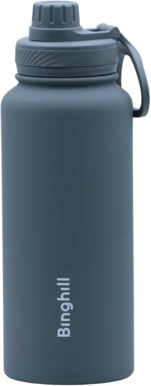32 oz vacuum insulated stainless steel water bottle with spout lid for cold water drinks, sports, travel, outdoor and school (Glitch)
