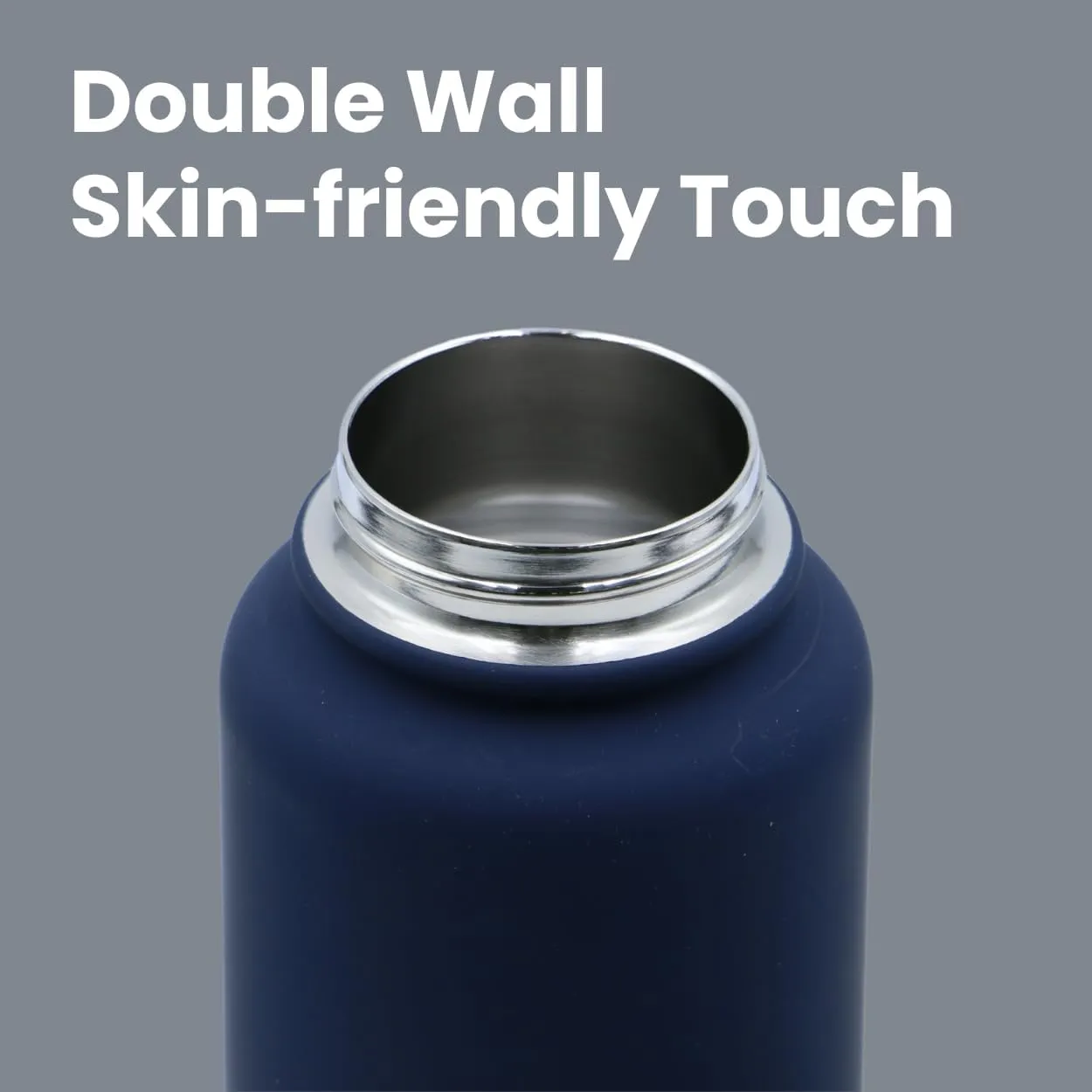 32 oz vacuum insulated stainless steel water bottle with spout lid for cold water drinks, sports, travel, outdoor and school (Indigo)