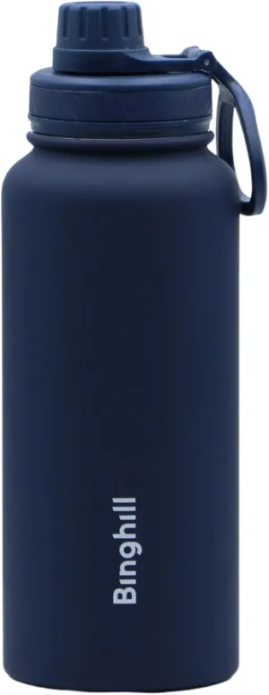 32 oz vacuum insulated stainless steel water bottle with spout lid for cold water drinks, sports, travel, outdoor and school (Indigo)