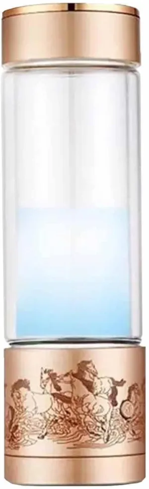 350ml Portable Hydrogen Water Generator Bottle, Hydrogen Production Capacity up to 800-1200PPB, Sealed Electrolyzed Health Water Cup, for Home Office
