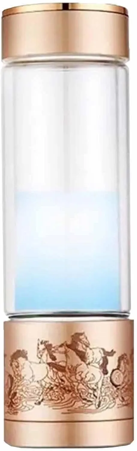 350ml Portable Hydrogen Water Generator Bottle, Hydrogen Production Capacity up to 800-1200PPB, Sealed Electrolyzed Health Water Cup, for Home Office