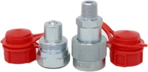 3/8" NPT High Pressure Hydraulic Coupler Set (TL81) | 10,000 PSI | 3/8" Body | Replaces Enerpac | Heavy Duty | Industrial & Construction Equipment
