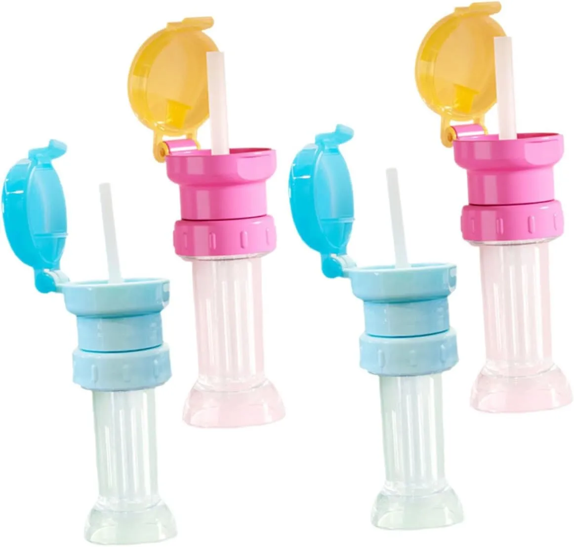 4 Pack Toddler Straw Cup Spill Proof Water Bottle Adapter Boys and Girls Water Bottle Adapter Straw for Toddlers
