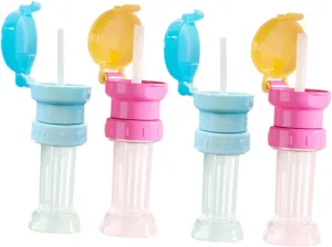4 Pcs Water Bottle Caps with Straw Kiddy Spill Stopper Straws Lids Para Water Bottle Water Bottles for Water Bottle for Transparent Pp