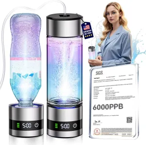 4.0 Upgrade Hydrogen Water Bottle & Hydrogen Absorption 【NO.1-100% Odorless】【SGS Certification - 6000PPB】 Hydrogen Water Bottle - 2025 SPE PEM Technique, Applicable to Various Water