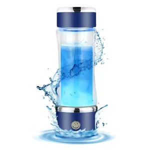 420ML Hydrogen Water Cup Generator Improve Water Bottle Quick Electrolysis Ionizer Machine for Office Travel Daily Drinking Blue