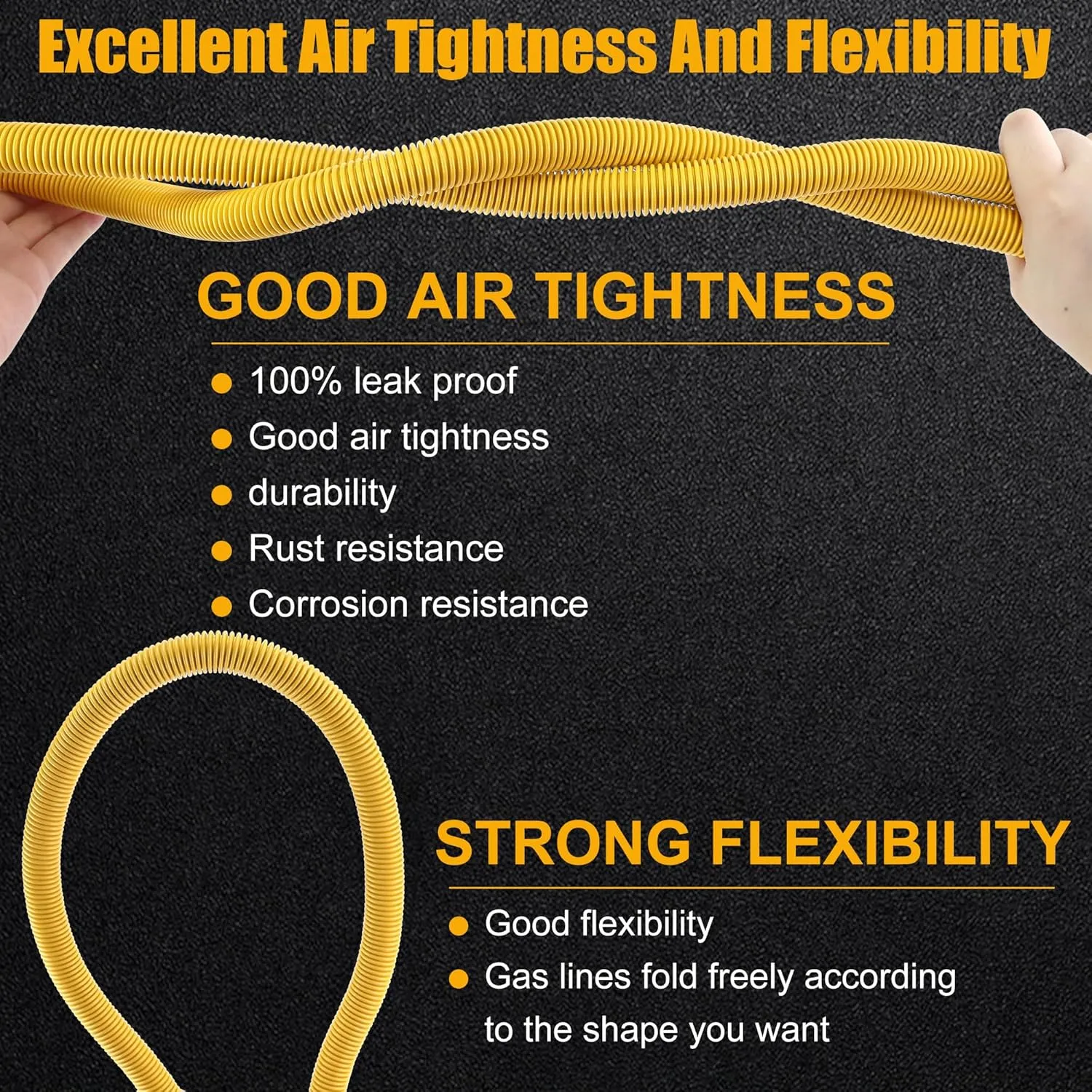 48" Gas Dryer Hose Kit,Stainless Steel Stove Gas Line with Connector 1/2" MIP 1/2"FIP 3/4"MIP Fitting,5/8" OD(1/2" ID) Gas Connector Kit for Stove,Gas Stove, Dryer,Water Heater-by MIFLUS