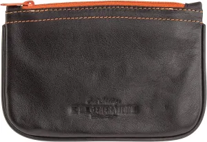 4th Generation Leather Pipe Tobacco Pouch ~ Choose Your Style (Zipper Kenzo Black)