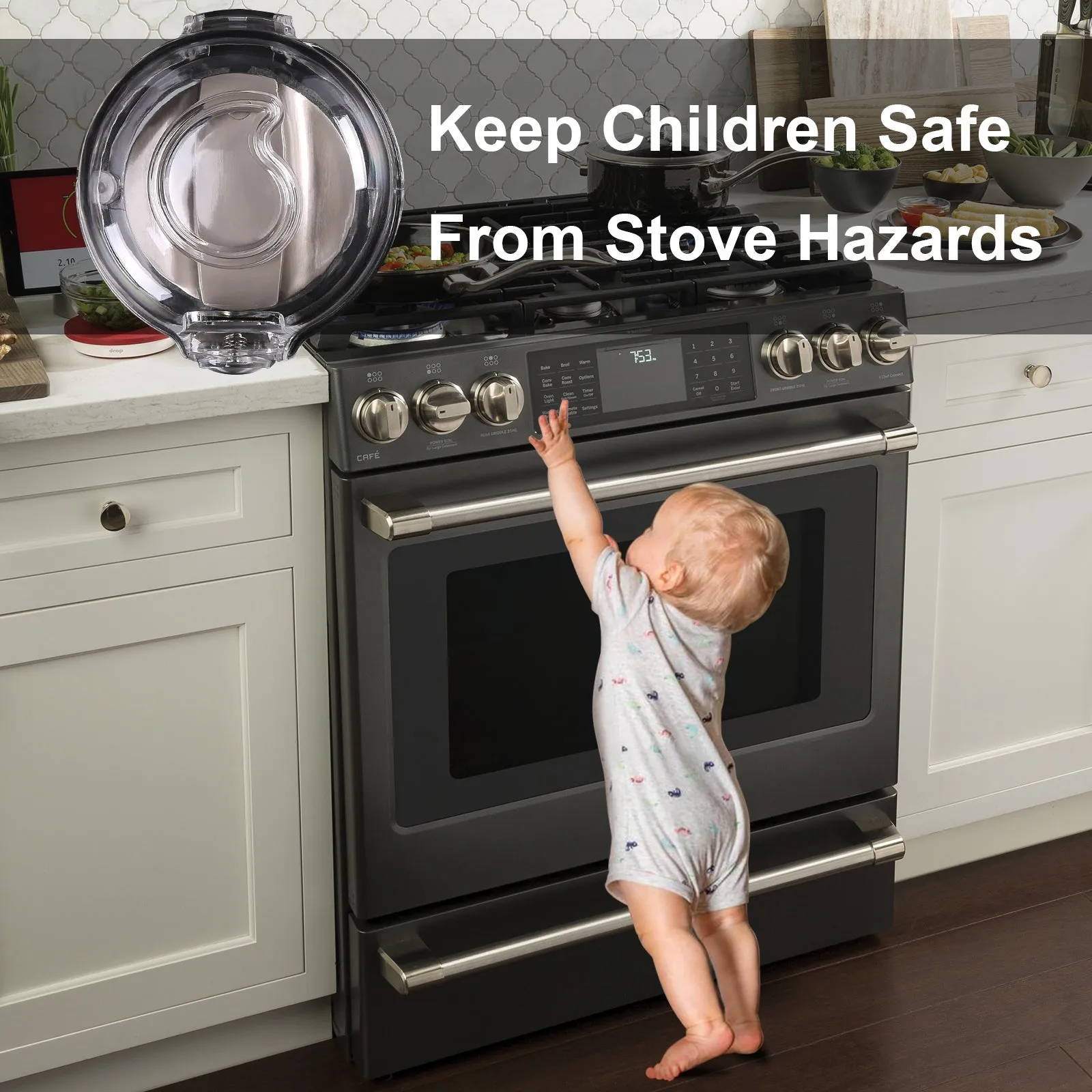 5-Pack: Kitchen Gas Electric Stove Knob Safety Covers