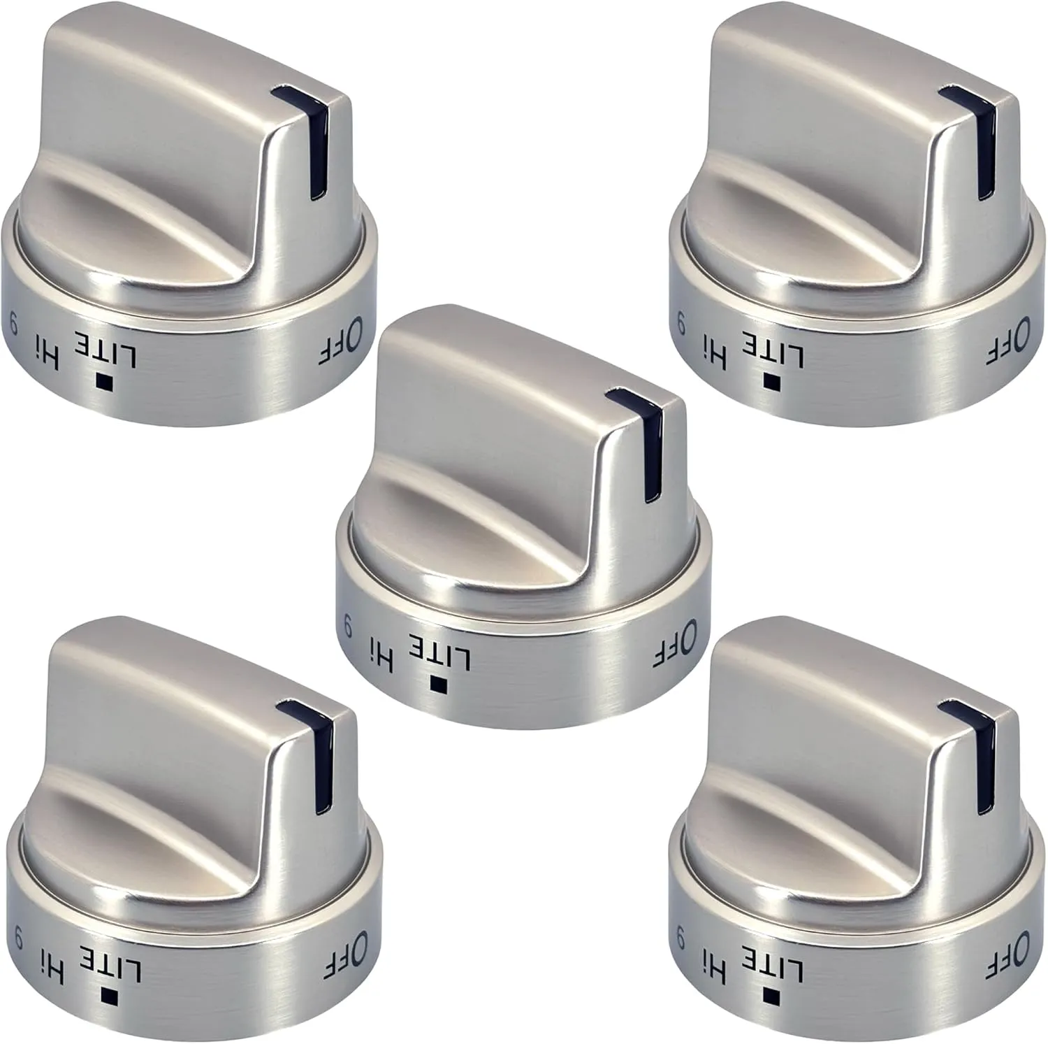 5 Pack of WB03X24818 Stove Knob – Premium Stove Knob Replacements – Reinforced D-Shape Hole – Burner Range Replacement Knobs Compatible with GE Gas Stoves