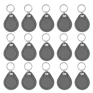 50 PCS Mifare Ultralight C Keyfobs ULC Key fob Token Tag RFID Key Cards, 13.56MHz Contactless Ticket IC MF0ICU2 Gray RFID Key Fobs, Compatible with Upgraded SAFLOK, KABA, ONITY and Salto Locks