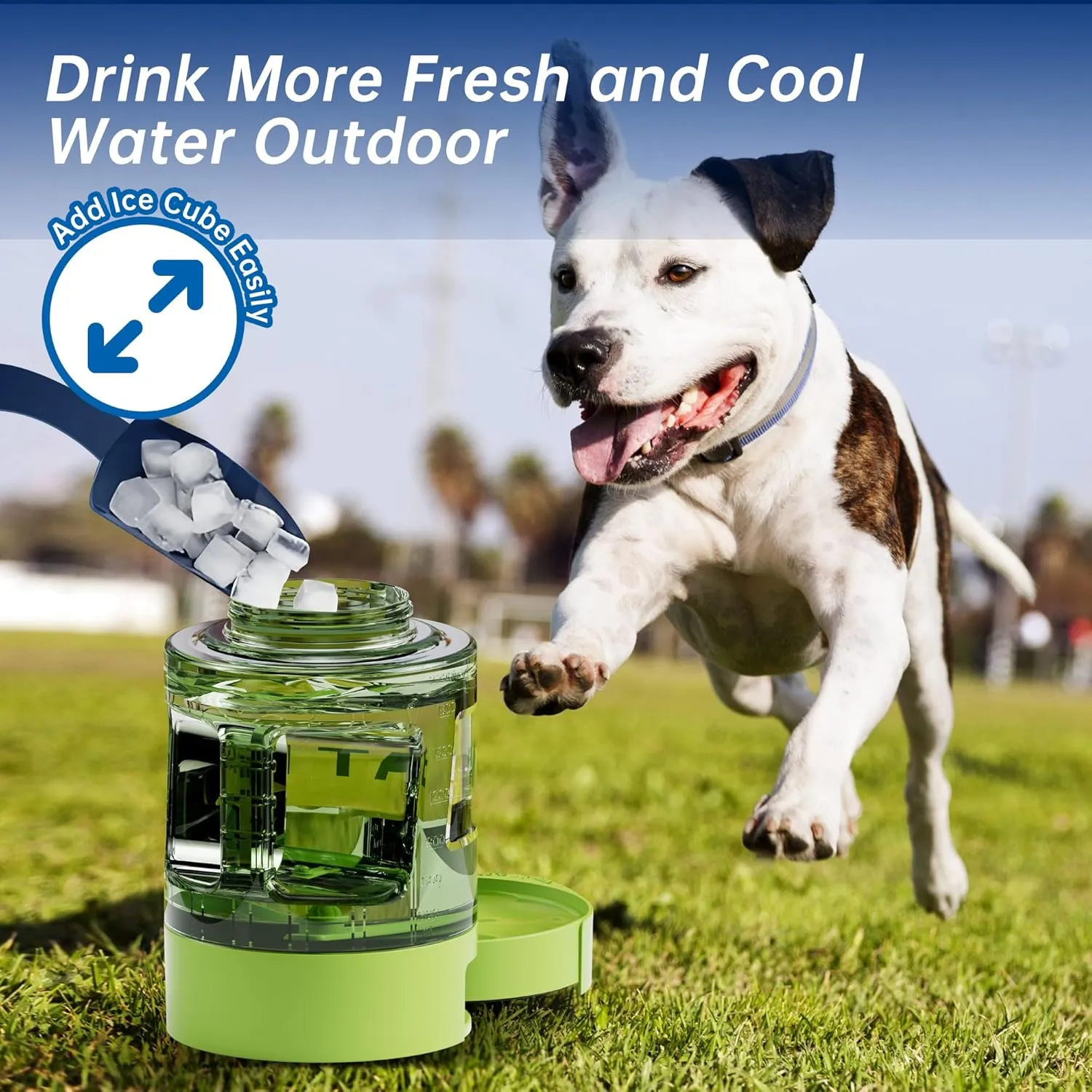 77oz Dog Water Dispenser, Camping Essentials, Large Travel Bottle With Pull-Out Drinking Bowl, Portable Beach Accessories, Car Water Container for Dogs, BPA Free