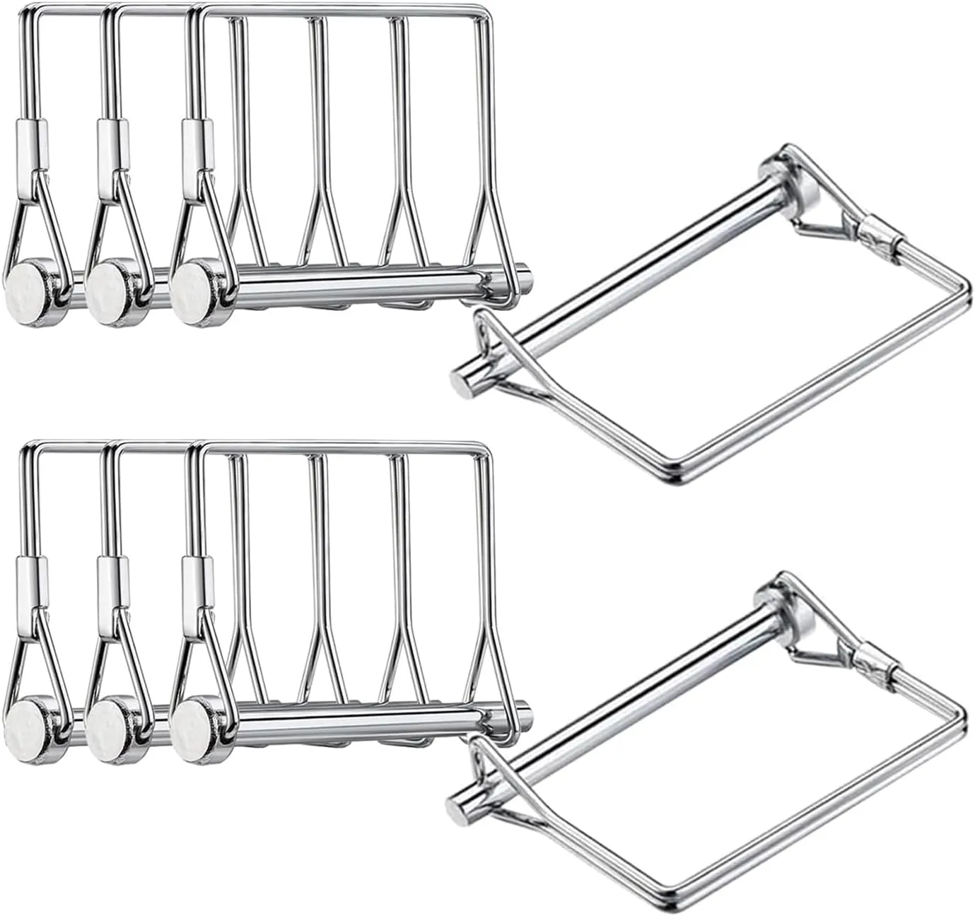 8 Pack Trailer Coupler Pin 3/8x3-5/32in Length Towing Hitch Pin Heavy Duty Wire Lock Pin Secure PTO Shaft Locking Pin for Trailers, RVs, Boats, Farm Equipment (3/8x3-5/32in)