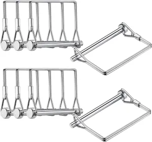 8 Pack Trailer Coupler Pin 3/8x3-5/32in Length Towing Hitch Pin Heavy Duty Wire Lock Pin Secure PTO Shaft Locking Pin for Trailers, RVs, Boats, Farm Equipment (3/8x3-5/32in)