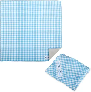 Abiudeng Self-Adhesive Magic Makeup Wrap Magic Wrap Cloth Cosmetic Pouch Camera Protective Anti-Scratch Lens Wrap Pouch Portable Easy Clean for Women Men-Blue Plaid