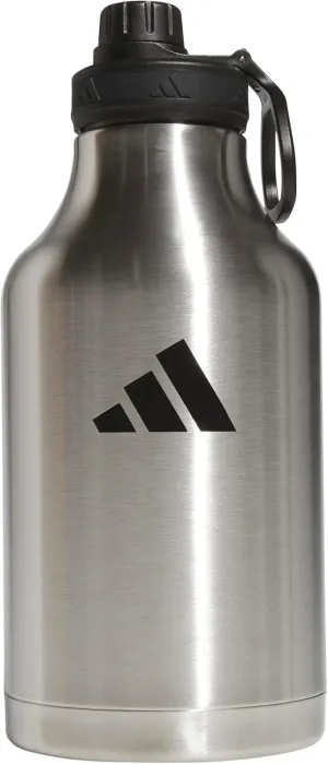 adidas 2 Liter (62 Oz) Metal Water Bottle, Hot/Cold Double-Walled Insulated 18/8 Stainless Steel