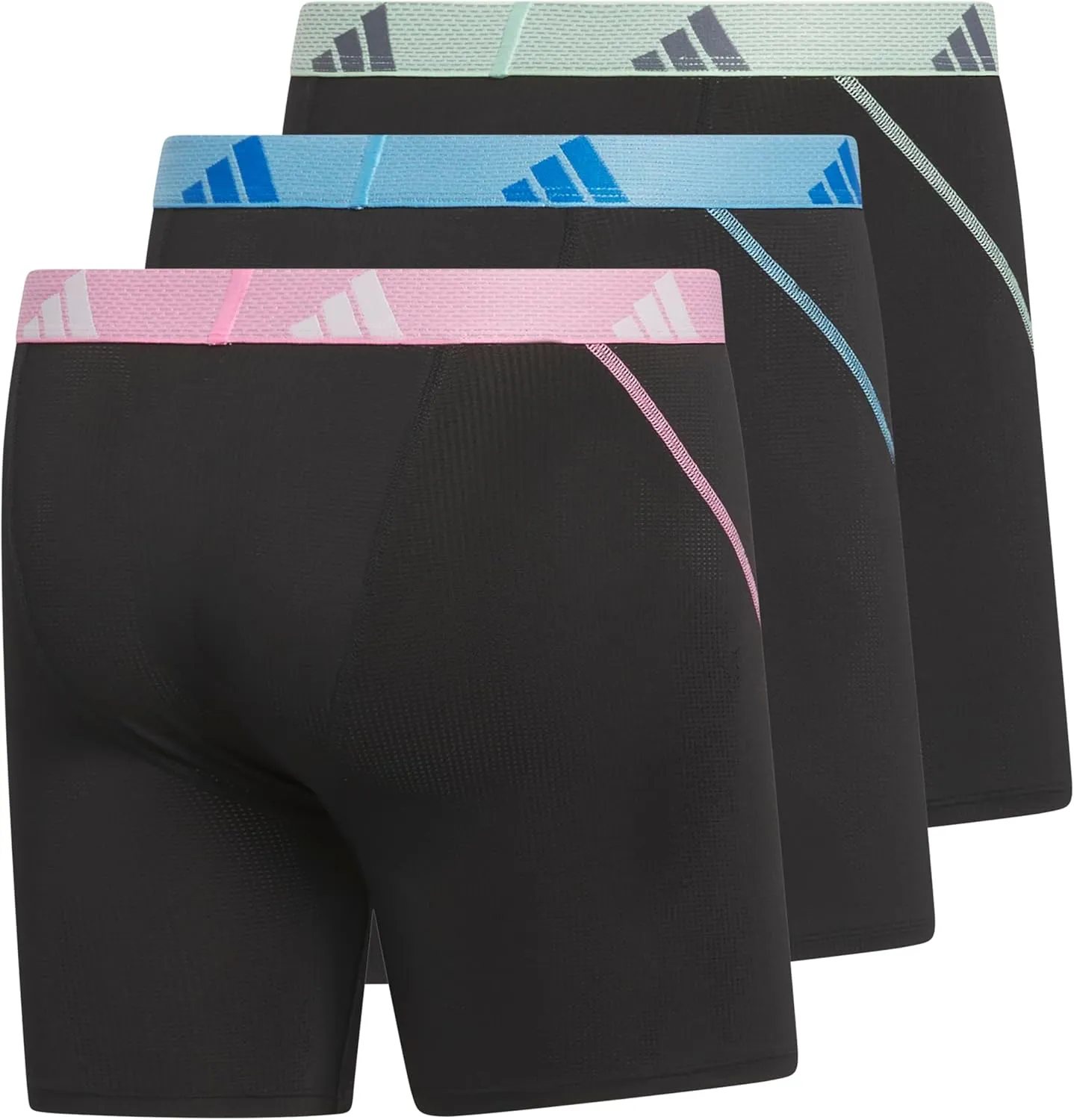 adidas Men's Performance Athletic Mesh Boxer Brief Underwear 3-Pack, Moisture Wicking, Sport Comfort
