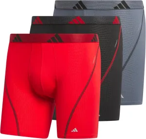 adidas Men's Performance Athletic Mesh Boxer Brief Underwear 3-Pack, Moisture Wicking, Sport Comfort